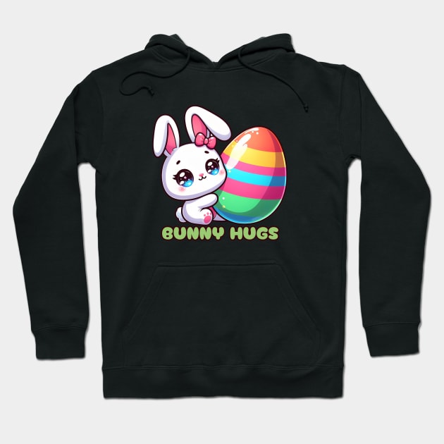 Big Hug? Little Bunny Loves Easter Eggs! Hoodie by PunnyBitesPH